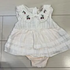 petit main いちご刺繍ロンパース　70