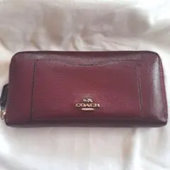 COACH 長財布 バーガンディ レザー