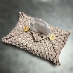 ハンドメイド♫ティッシュカバー♫ベージュ
