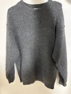 H&M グレー リブ編み セーター 170/92A