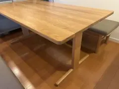 無印良品 木製リビングダイニングテーブル オーク材 幅150cm