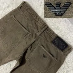 エンポリオアルマーニ デニムパンツ Johnny Slim カーキ 32 ロゴ 