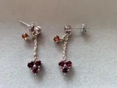 【090】4°C K14 SILVER 天然石ピアス