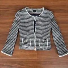 LE SOUK ノーカラーニットジャケット36サイズのサムネイル