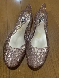 ラバーシューズ ピンク ラメ サンダルのサムネイル