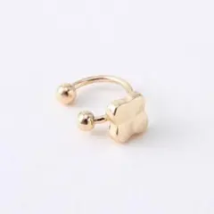 新品 イヤーカフ クローバー ゴールド 耳に穴を あけない イヤリング
