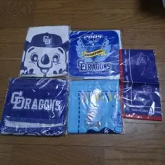 中日ドラゴンズ ハンカチ タオル 5点セット ドアラ 優勝