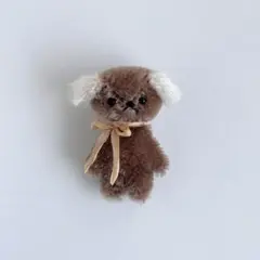 こがしキャラメル　こいぬ　いぬ　ぬいぐるみ　ハンドメイド　作家　アートドール　a