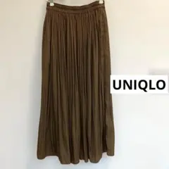 【UNIQLO】ブラウン プリーツスカート ウエストゴム入り　Sサイズ