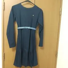 ケイトスペード　ネイビー 長袖 ワンピース フレアスカート 160
