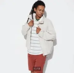 【新品・タグ付き】ユニクロ ウインドプルーフスタンドブルゾン オフホワイト XL