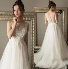 dressproduction パールボタン Aライン ウエディングドレス