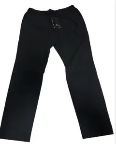 ☆美品☆ブラックストレートパンツ ゴムウエスト紐調整