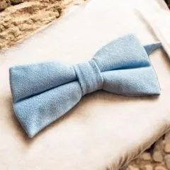 蝶ネクタイ 生成り ネクタイ 水色 ネイビー シンプル スーツ スタイリッシュ