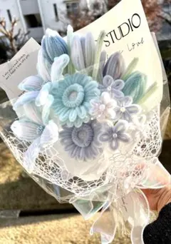 モールフラワー　みるきーブルーな花束 (๑• •๑)♡