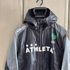ATHLETA/アスレタ フード付きトラックジャケット Mサイズ/ブラック