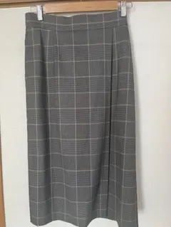 UNIQLO新品グレー チェック柄 タイトスカート