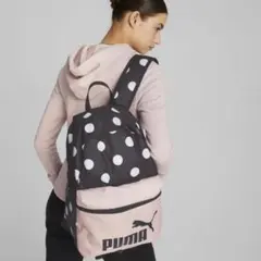 【PUMA】 プーマ バッグパック リュックサック 水玉模様 ドット柄 ピンクのサムネイル