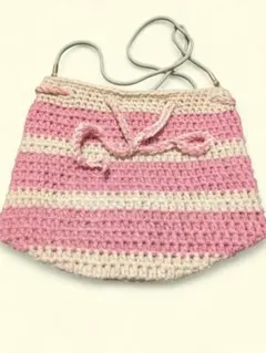 巾着風ショルダーバッグ ★かぎ針編み★