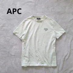 アーペーセー APC コットン　半袖Tシャツ　薄緑　М　ロゴ刺繍のサムネイル