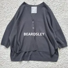 【極美品】BEARDSLEY サラッとカーディガン　ハオリ　ダークグレー 新品タグ付 24SS BEARDSLEY ビアズリー サラッとカーディガン ライト