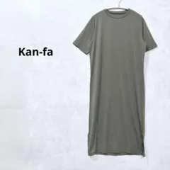 ワンピース 半袖 シアー メッシュ感 ロング 軽やか オリーブグリーン J414