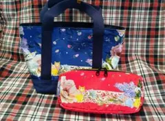 ラヴィ様専用 FC柄サテン地ネイビー&レッド