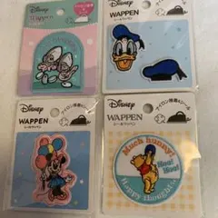 ディズニー　ワッペンシール　ドナルド　ヤングオイスター　プーさん　ミニー