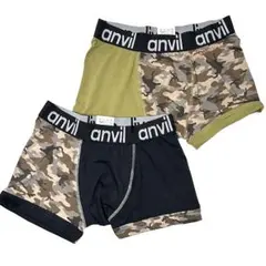 【新品】Anvil 迷彩ボクサーパンツ(2枚セット) サイズMのサムネイル