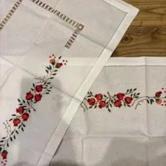 花柄刺繍テーブルクロス