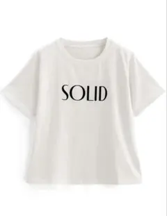 美品✨GRL ホワイト SOLID プリント Tシャツ