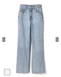 GRL フリンジヘムセミフレアデニムパンツ 【cu166】 Sサイズ