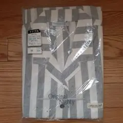 【新品未使用】 パジャマセット Mサイズ グレー・オフホワイトストライプ