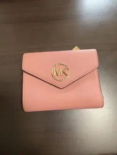 マイケルコース/上品なピンクにMKロゴ　機能的！ミニ財布