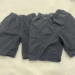GU ユニクロ　ハーフパンツ 2枚セット ブラック　130 140