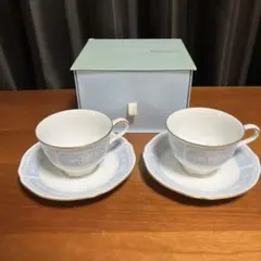ノリタケ　レースウッドゴールド カップ&ソーサーペア