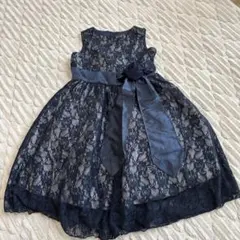 キャサリンコテージ ネイビー 花柄レースドレス 130㎝ 発表会
