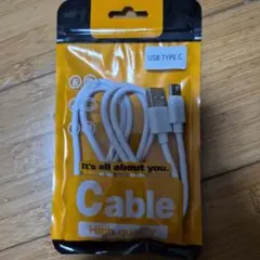 USB-A to USB-C ケーブル ホワイト【動作確認済】