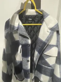 AZUL ネイビー・ホワイト チェックジャケット