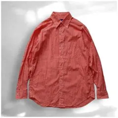 美品 メンズ ユナイテッドアローズ コットンシャツ 赤系チェック