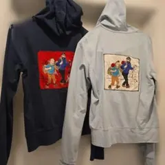 子供服パーカー タンタン刺繍 2セット