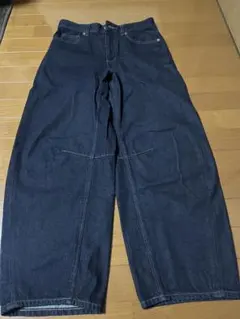 GU バレルレッグジーンズ Lサイズ ネイビー