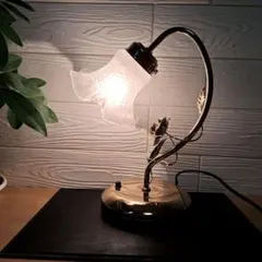 ヴィンテージ テーブルランプ フクロウ と小鹿のオブジェ付き - メルカリ