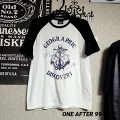 長袖カットソー 長袖Tシャツ ロンT ラグラン袖 重ね着風 牛 ドクロ 白 