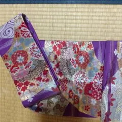紫色 花柄 帯