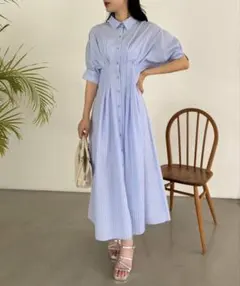 NICE CLAUP バックレースアップワンピース