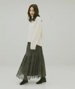 最終値下げ⭐︎HugmeニットレーススカートSET/601261