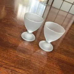 No40フロストガラスカップ 2個セット 約6cm