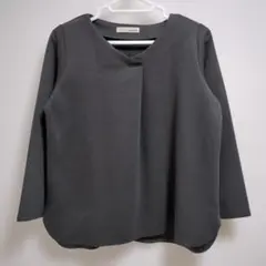 SHOO-LA-RUE グレー Vネック七分袖トップス