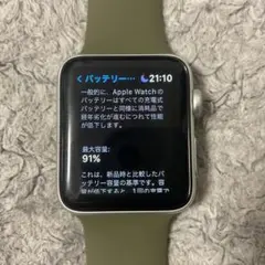 最大容量91% Apple Watchシリーズ3 オリーブグリーン 本体